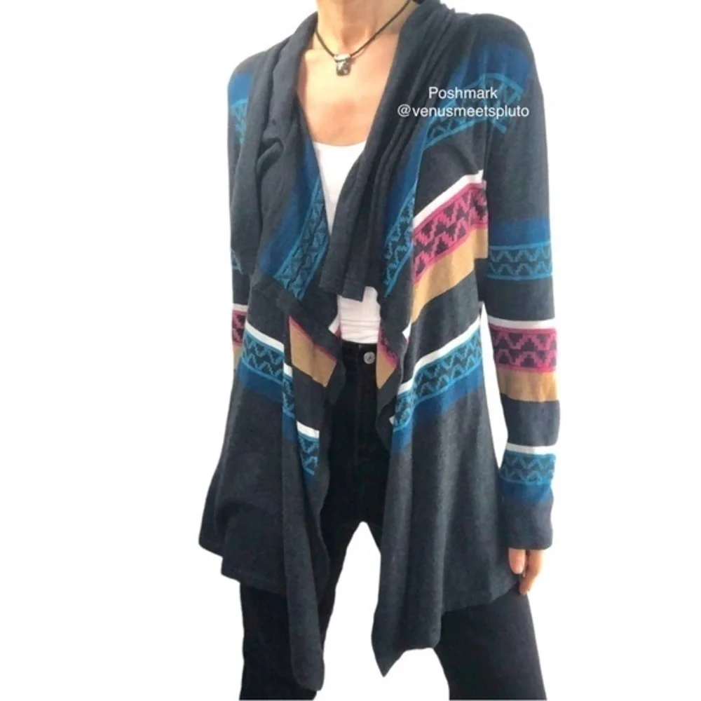 Chip & Pepper Aztec Western Cardigan Sweater Sz S/M Casual Long Cotton Blend